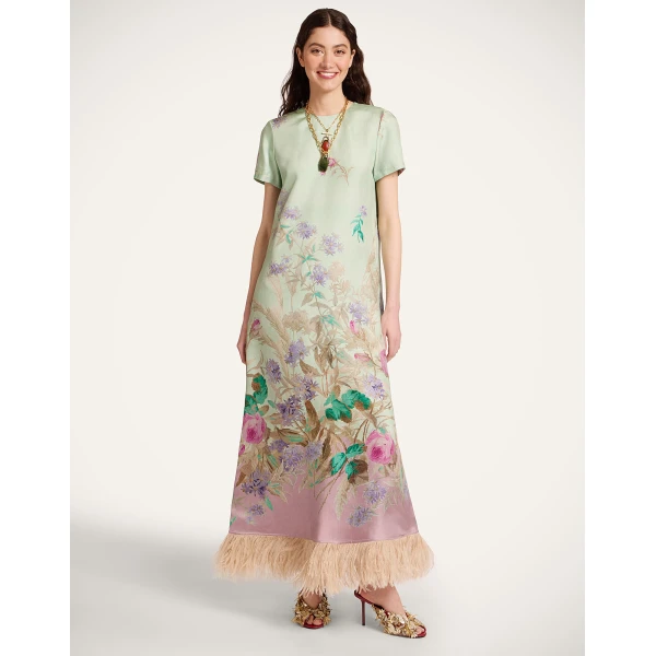 La DoubleJ Super Mini Swing Dress Palazzo Chocolate in Paillettes - Dresses - Milanese Maximalist Fashion at Coveti