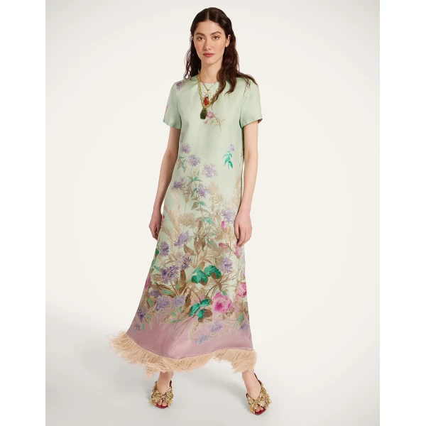 La DoubleJ Super Mini Swing Dress Palazzo Chocolate in Paillettes - Dresses - Milanese Maximalist Fashion at Coveti