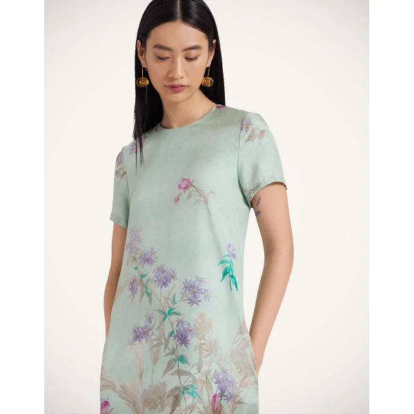 La DoubleJ Super Mini Swing Dress Palazzo Chocolate in Paillettes - Dresses - Milanese Maximalist Fashion at Coveti