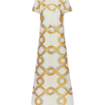 La DoubleJ Super Swing Dress Solid Apricot in Cotton Macramé - Dresses - Milanese Maximalist Fashion at Coveti