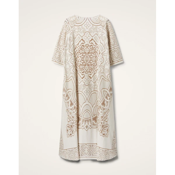 La DoubleJ Super Swing Dress The Nile Black in Jacquard - Dresses - Milanese Maximalist Fashion at Coveti