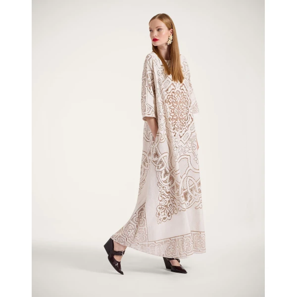 La DoubleJ Super Swing Dress The Nile Black in Jacquard - Dresses - Milanese Maximalist Fashion at Coveti