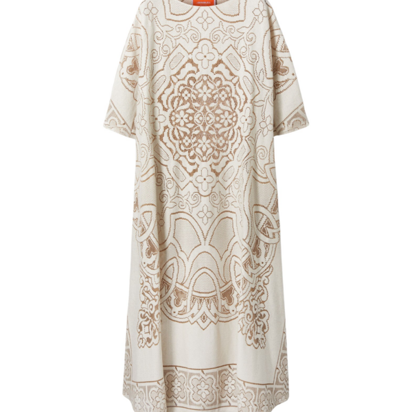 La DoubleJ Super Swing Dress The Nile Black in Jacquard - Dresses - Milanese Maximalist Fashion at Coveti
