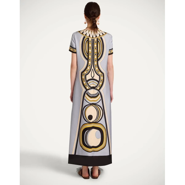 La DoubleJ Swing Dress Agua Cream in Macramé - Dresses - Milanese Maximalist Fashion at Coveti