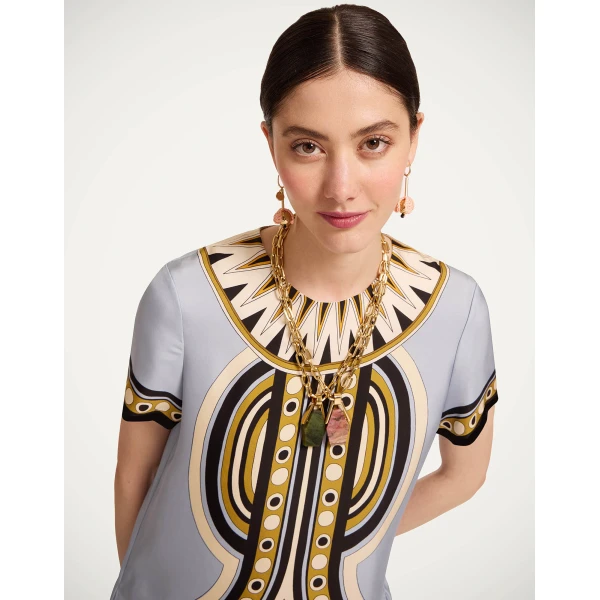 La DoubleJ Swing Dress Agua Cream in Macramé - Dresses - Milanese Maximalist Fashion at Coveti