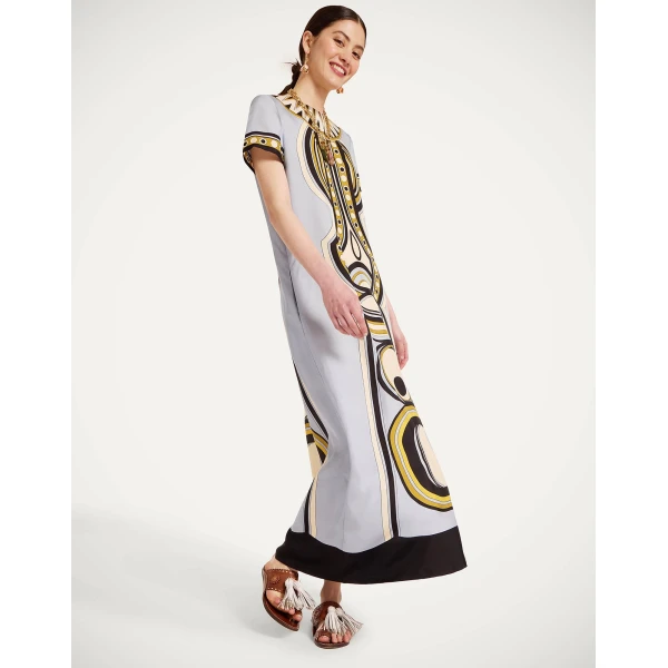 La DoubleJ Swing Dress Agua Cream in Macramé - Dresses - Milanese Maximalist Fashion at Coveti
