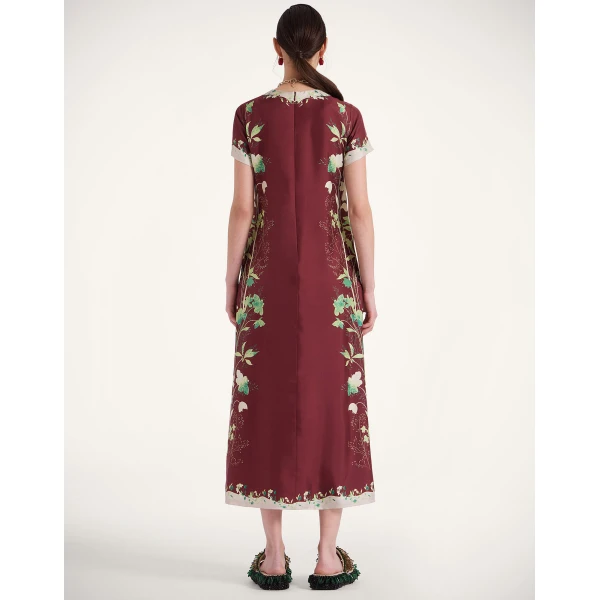 La DoubleJ Swing Dress Ambrosia Placée Pale Pink in Silk Twill - Dresses - Milanese Maximalist Fashion at Coveti