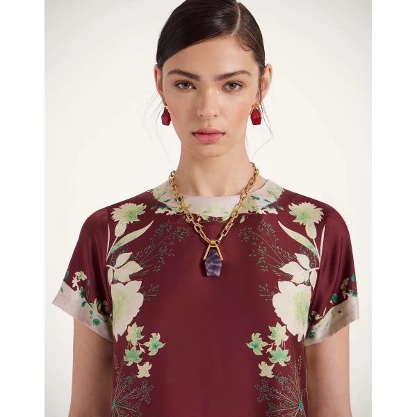 La DoubleJ Swing Dress Ambrosia Placée Pale Pink in Silk Twill - Dresses - Milanese Maximalist Fashion at Coveti