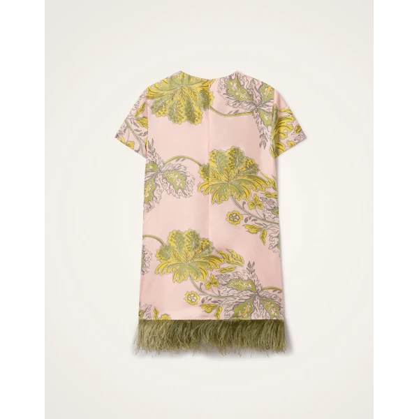 La DoubleJ Swing Dress Anemone Pink in Twill Silk - Dresses - Milanese Maximalist Fashion at Coveti