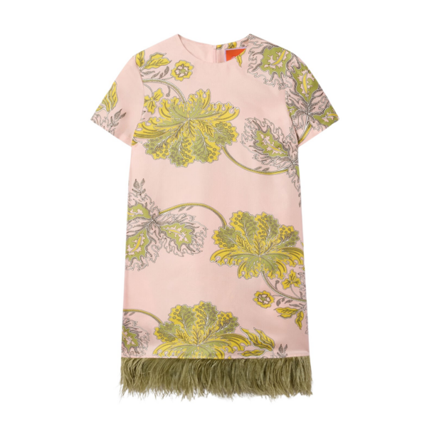 La DoubleJ Swing Dress Anemone Pink in Twill Silk - Dresses - Milanese Maximalist Fashion at Coveti