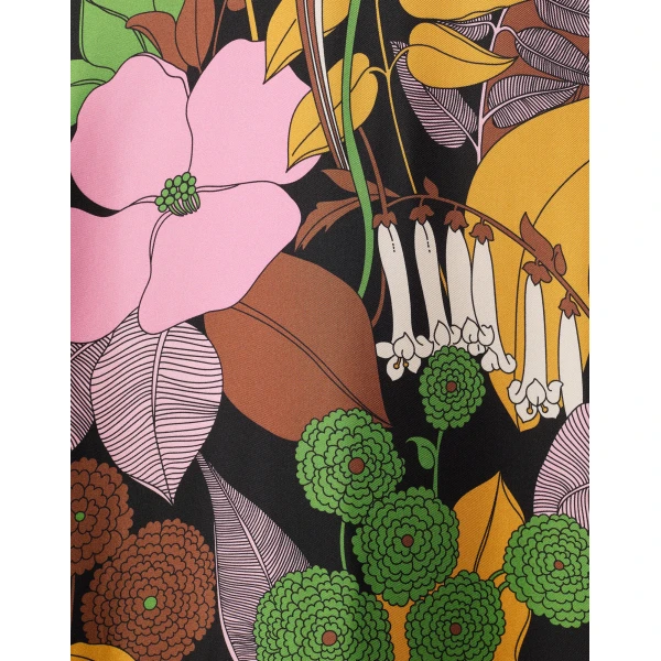 La DoubleJ Swing Dress Big Flower in Silk Twill - Dresses - Milanese Maximalist Fashion at Coveti