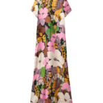 La DoubleJ Swing Dress Big Flower in Silk Twill - Dresses - Milanese Maximalist Fashion at Coveti