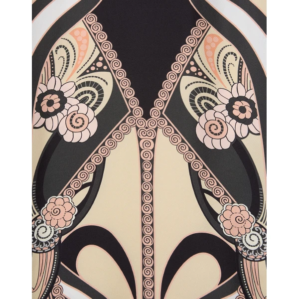 La DoubleJ Swing Dress Borboni Placee Nero in Twill Silk Placée - Dresses - Milanese Maximalist Fashion at Coveti