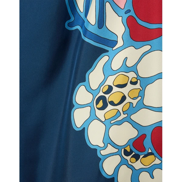 La DoubleJ Swing Dress Heath Placée Mint in Silk Twill with Feathers - Dresses - Milanese Maximalist Fashion at Coveti