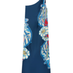 La DoubleJ Swing Dress Heath Placée Mint in Silk Twill with Feathers - Dresses - Milanese Maximalist Fashion at Coveti
