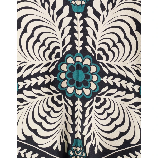 La DoubleJ Swing Dress Iris Placée Ivory in Silk Twill - Dresses - Milanese Maximalist Fashion at Coveti