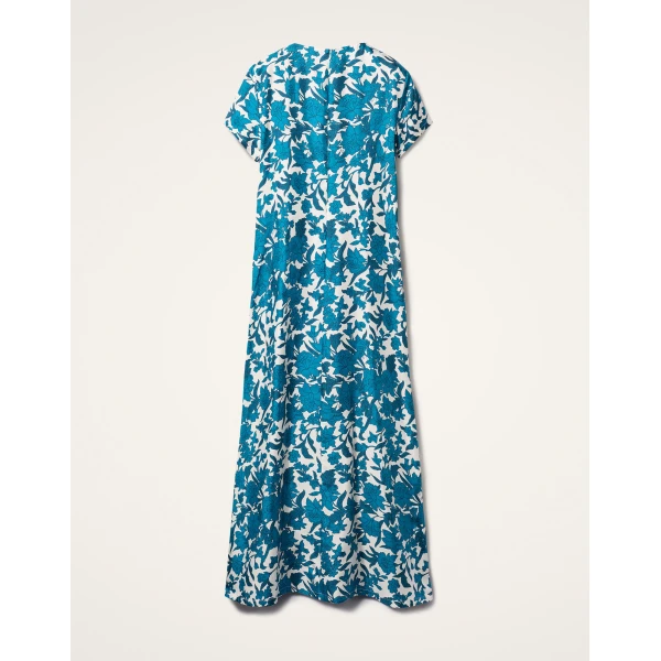 La DoubleJ Swing Dress Lilium Blu in Silk - Dresses - Milanese Maximalist Fashion at Coveti