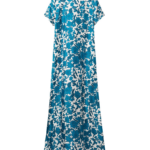 La DoubleJ Swing Dress Lilium Blu in Silk - Dresses - Milanese Maximalist Fashion at Coveti