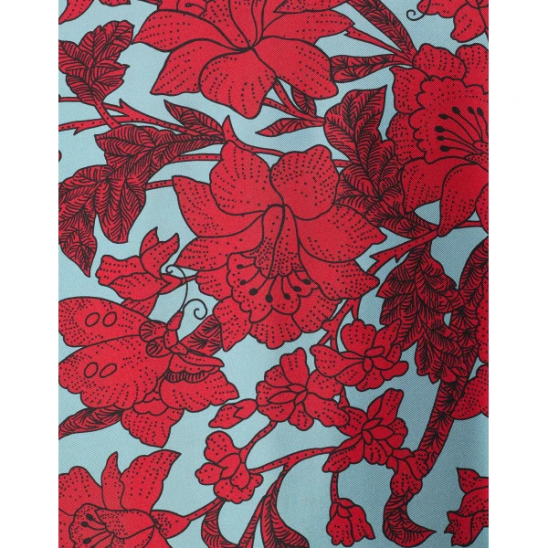 La DoubleJ Swing Dress Lilium Turchese in Silk Twill - Dresses - Milanese Maximalist Fashion at Coveti