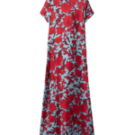 La DoubleJ Swing Dress Lilium Turchese in Silk Twill - Dresses - Milanese Maximalist Fashion at Coveti