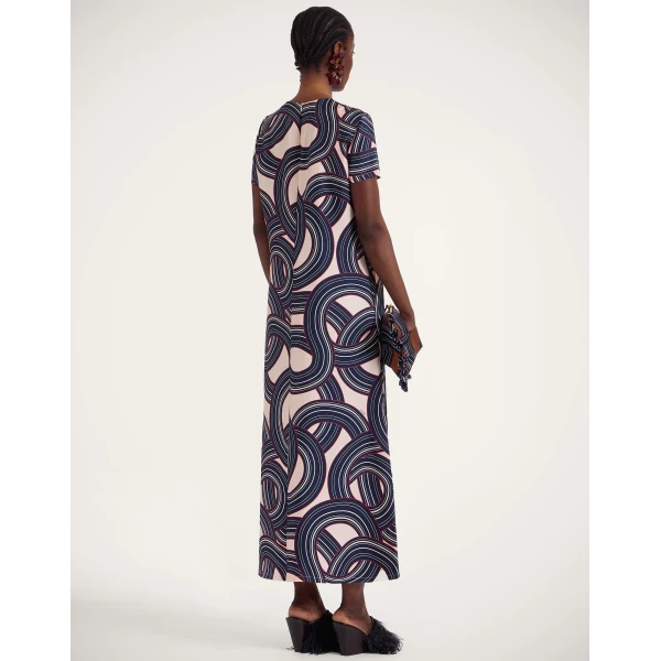 La DoubleJ Swing Dress Montecarlo Cream in Silk Twill - Dresses - Milanese Maximalist Fashion at Coveti