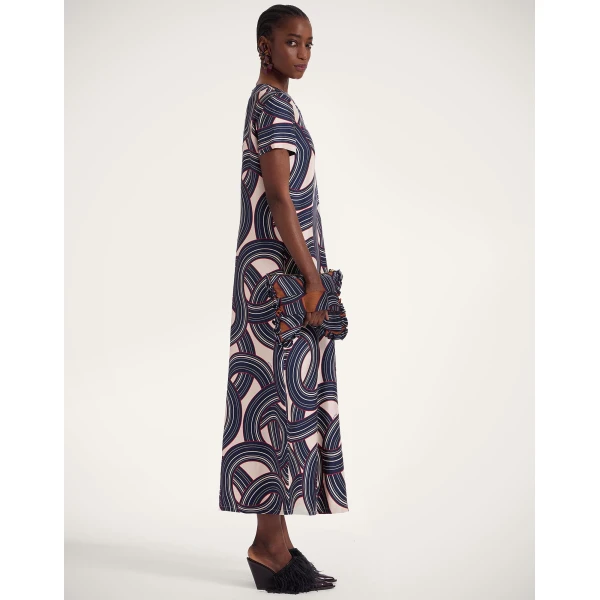 La DoubleJ Swing Dress Montecarlo Cream in Silk Twill - Dresses - Milanese Maximalist Fashion at Coveti