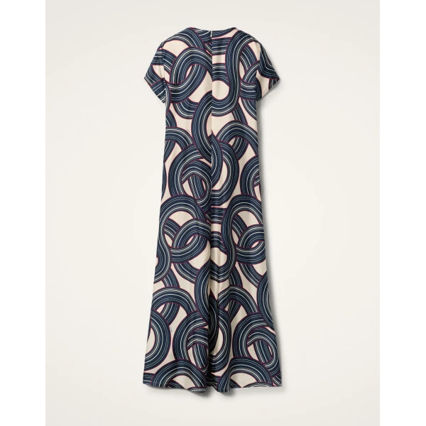La DoubleJ Swing Dress Montecarlo Cream in Silk Twill - Dresses - Milanese Maximalist Fashion at Coveti