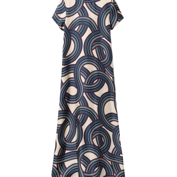 La DoubleJ Swing Dress Montecarlo Cream in Silk Twill - Dresses - Milanese Maximalist Fashion at Coveti