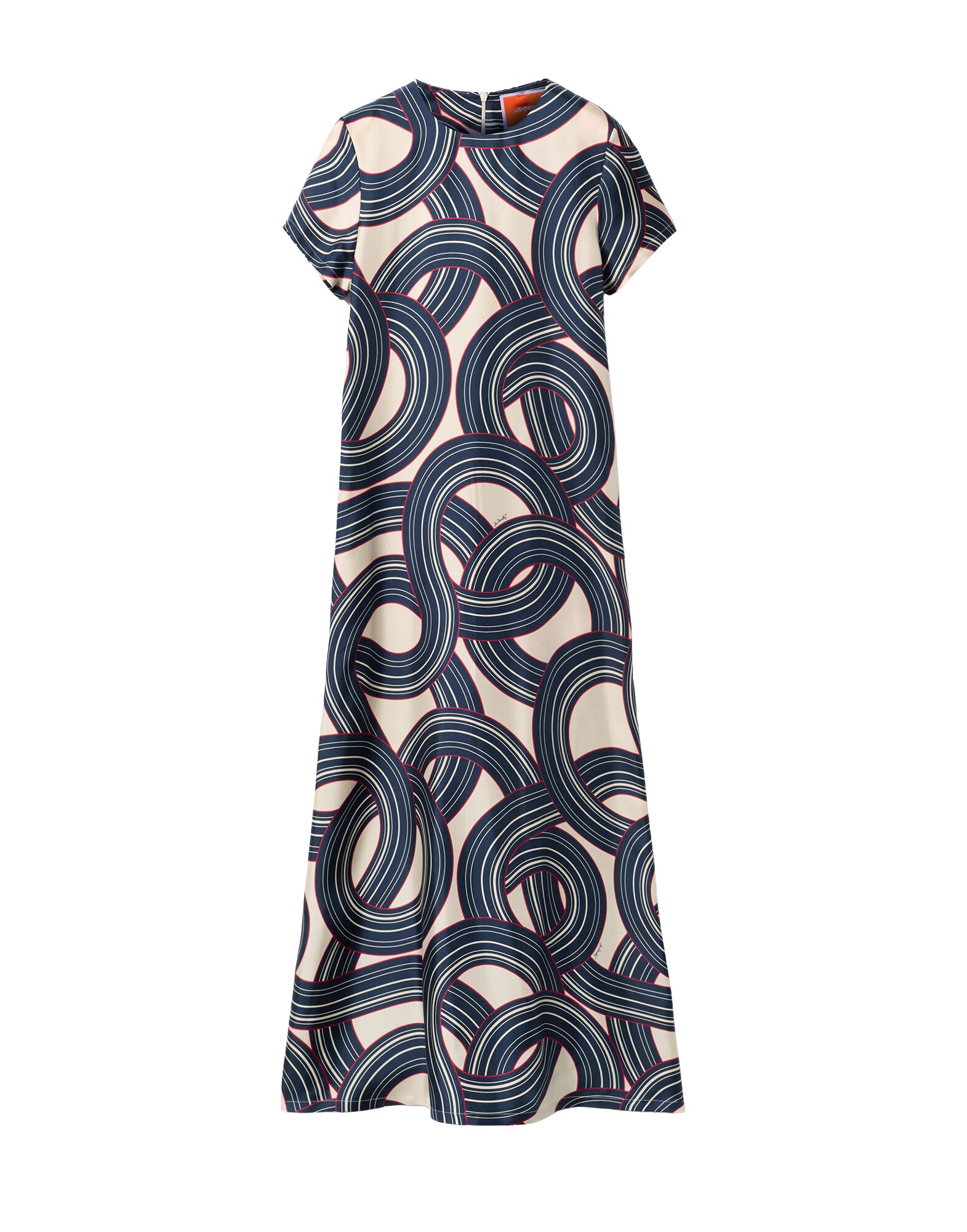 La DoubleJ Swing Dress Montecarlo Cream in Silk Twill - Dresses - Milanese Maximalist Fashion at Coveti