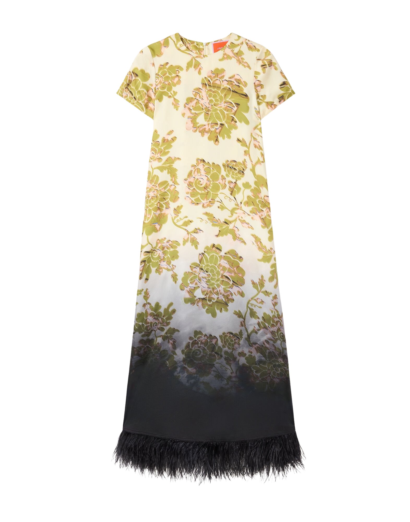 La-Double-J-Swing-Dress-Oasis-Ombre-Placee-Green-Black-in-Silk-Twill-With-Feathers93614_nobg La DoubleJ Swing Dress Oasis Ombré Placée Green & Black in Silk Twill With Feathers - Dresses - Milanese Maximalist Fashion at Coveti