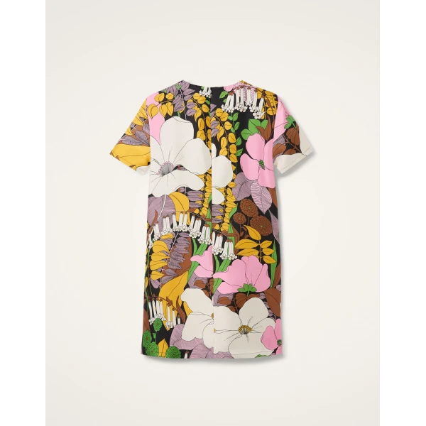La DoubleJ Swing Dress Paesaggio in Silk - Dresses - Milanese Maximalist Fashion at Coveti