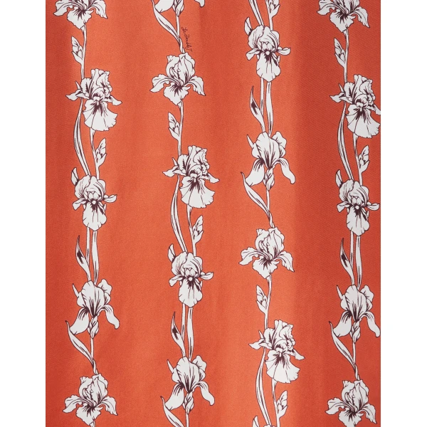 La DoubleJ Swing Dress Peonies Blue in Jacquard - Dresses - Milanese Maximalist Fashion at Coveti