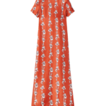 La DoubleJ Swing Dress Peonies Blue in Jacquard - Dresses - Milanese Maximalist Fashion at Coveti