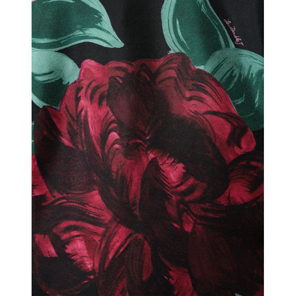 La DoubleJ Swing Dress Peony Black in Silk Twill - Dresses - Milanese Maximalist Fashion at Coveti