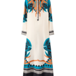 La DoubleJ Swing Dress Plaza Placée Ivory in Silk Twill - Dresses - Milanese Maximalist Fashion at Coveti