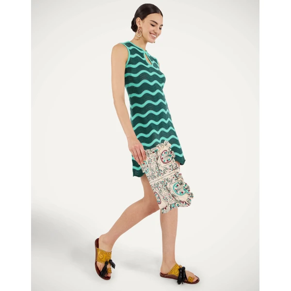La DoubleJ Swing Dress Rio Verde in Silk Twill - Dresses - Milanese Maximalist Fashion at Coveti