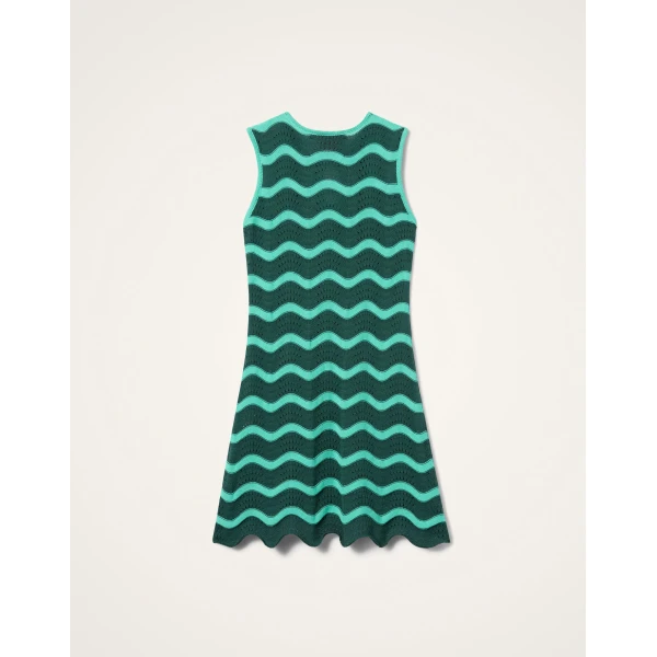La DoubleJ Swing Dress Rio Verde in Silk Twill - Dresses - Milanese Maximalist Fashion at Coveti