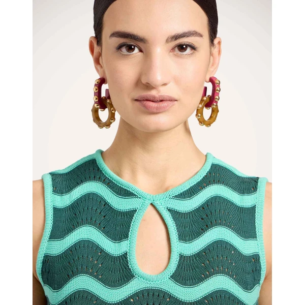 La DoubleJ Swing Dress Rio Verde in Silk Twill - Dresses - Milanese Maximalist Fashion at Coveti