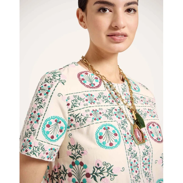 La DoubleJ Swing Dress Riptide Midnight Blue in Silk Twill - Dresses - Milanese Maximalist Fashion at Coveti