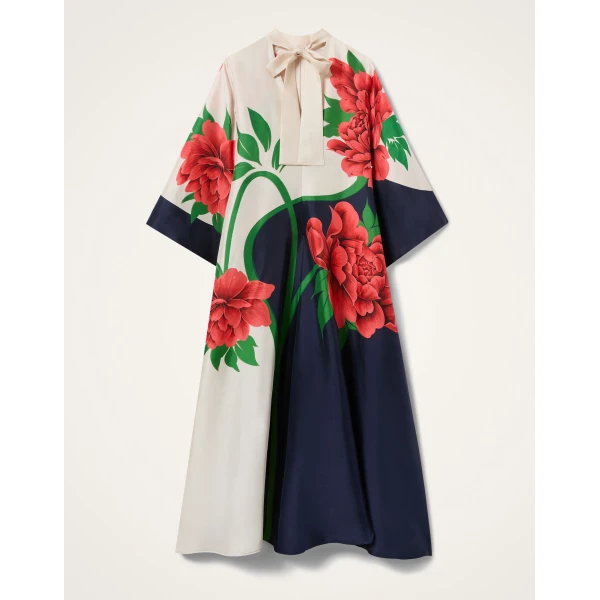 La DoubleJ Swing Dress Sanctuary Placée Light Blue in Silk Twill - Dresses - Milanese Maximalist Fashion at Coveti