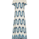 La DoubleJ Swing Dress Scirocco Placée Ivory in Silk Twill - Dresses - Milanese Maximalist Fashion at Coveti