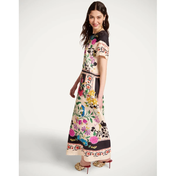 La DoubleJ Swing Dress Slinky Rosso in Silk Twill - Dresses - Milanese Maximalist Fashion at Coveti
