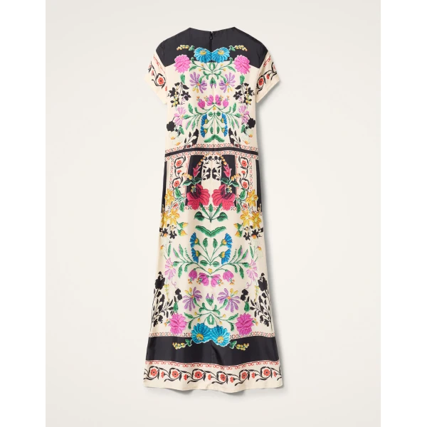 La DoubleJ Swing Dress Slinky Rosso in Silk Twill - Dresses - Milanese Maximalist Fashion at Coveti