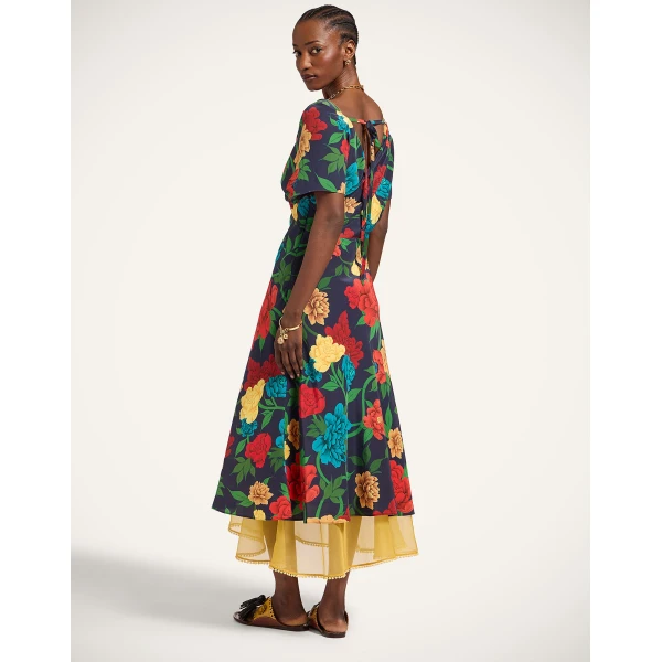 La DoubleJ Swing Dress Swathe Pink in Silk Twill - Dresses - Milanese Maximalist Fashion at Coveti