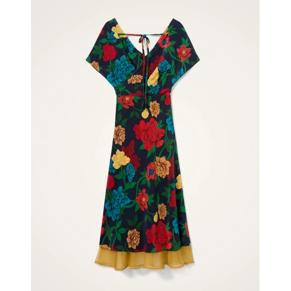 La DoubleJ Swing Dress Swathe Pink in Silk Twill - Dresses - Milanese Maximalist Fashion at Coveti