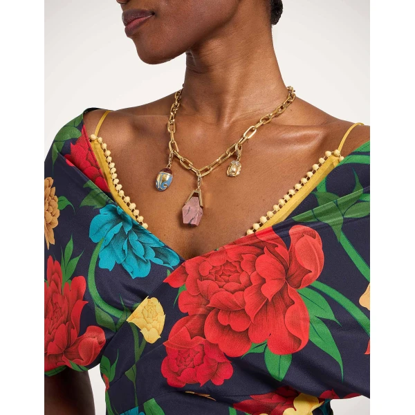 La DoubleJ Swing Dress Swathe Pink in Silk Twill - Dresses - Milanese Maximalist Fashion at Coveti