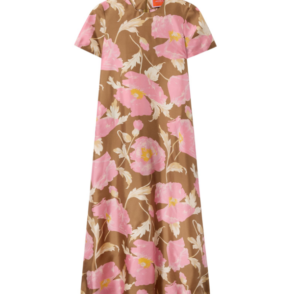 La DoubleJ Swing Dress Sylph Khaki in Silk Twill - Dresses - Milanese Maximalist Fashion at Coveti