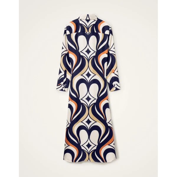 La DoubleJ Swing Dress Tackle Gold in Jacquard - Dresses - Milanese Maximalist Fashion at Coveti