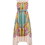La DoubleJ Swing Dress Tangle Light Blue in Silk Twill - Dresses - Milanese Maximalist Fashion at Coveti