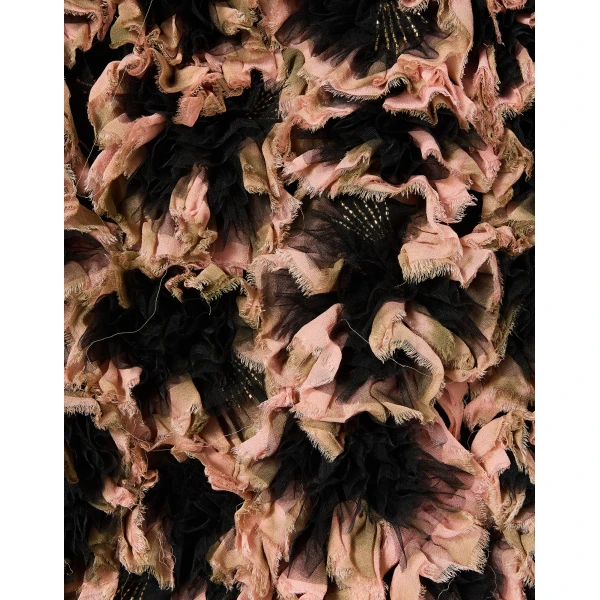 La DoubleJ Swing Dress Tulip Placée Pale Pink in Silk Twill - Dresses - Milanese Maximalist Fashion at Coveti
